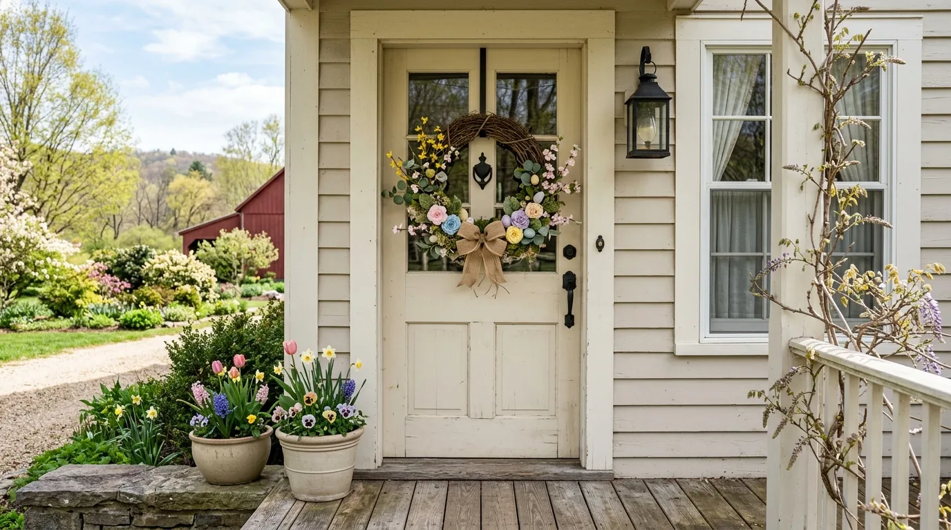 Wreath with Rustic Charm for 10 farmhouse easter decor ideas you'll love